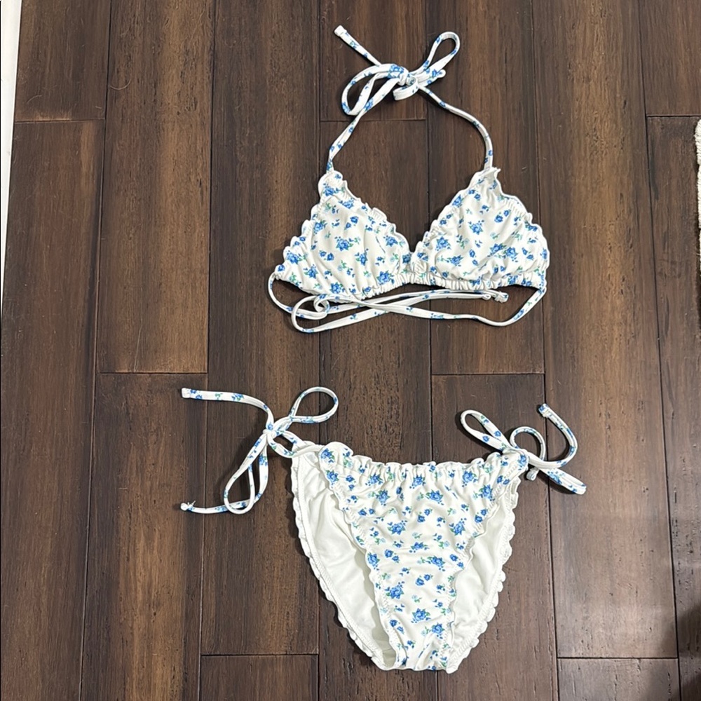 Wild Fable Blue Floral Bikini